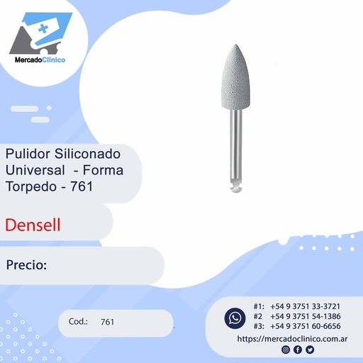 [761] Pulidor Siliconado  Universal  - Forma  Torpedo - 761- Densell