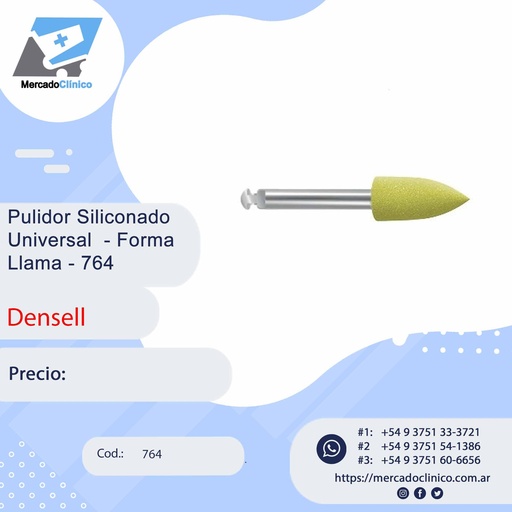 [764] Pulidor Siliconado  Universal - Forma  Llama - 764- Densell