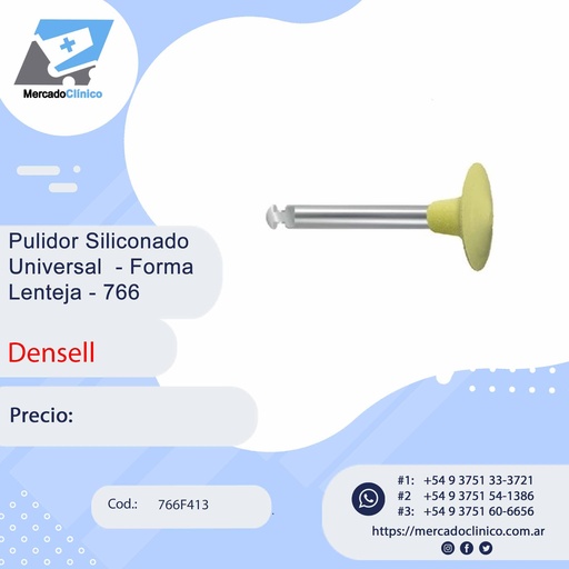 [766F413] Pulidor Siliconado  Universal - Forma  Lenteja- 766- Densell