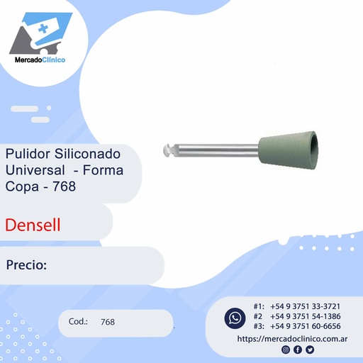 [768] Pulidor Siliconado  Universal - Forma  Copa - 768 - Densell