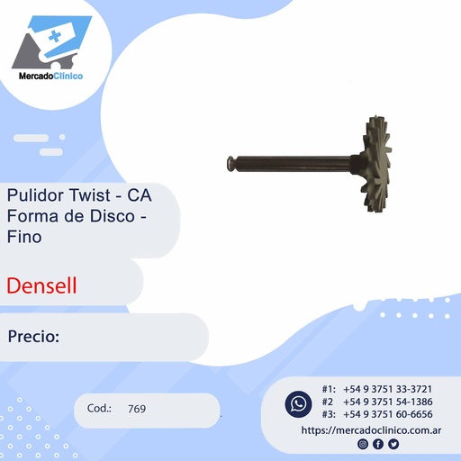 [769] Pulidor Twist - CA Forma de Disco - Fino - Densell