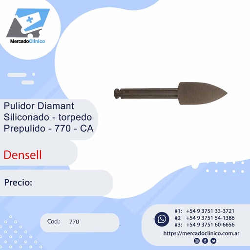 [770] Pulidor Diamant  Siliconado - torpedo Prepulido - 770- CA - Densell
