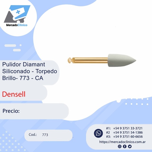 [773] Pulidor Diamant  Siliconado - Torpedo  Brillo- 773 - CA - Densell
