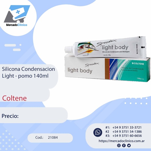 [21084] Silicona Condensacion Light - pomo 140ml - Coltene