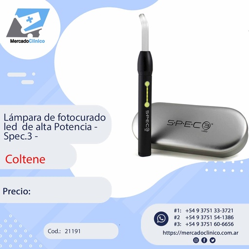 [21191] Lámpara de fotocurado led  de alta Potencia - Spec.3 -  Coltene