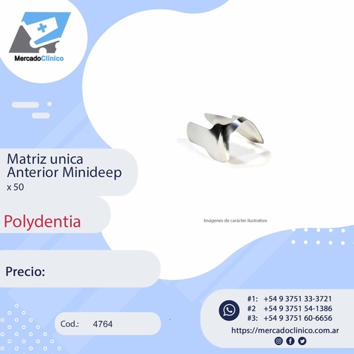 [4734] Matriz unica Anterior Minideep x 50 - Polydentia