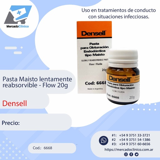 [6668] Pasta Maisto lentamente reabsorbible - Flow 20g - Densell