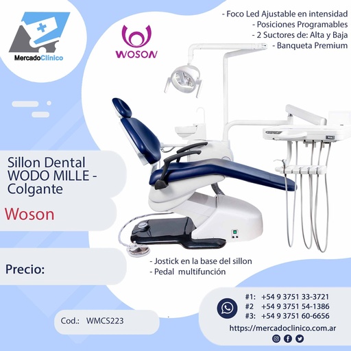 [WMCS223] Sillon equipo Dental WODO MILLE - Colgante - WOSON