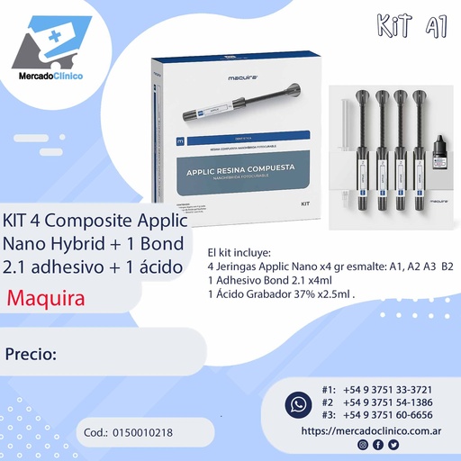 [0150010218] Kit X4 Composite APPLIC NANO HYBRID  A1 - MAQUIRA