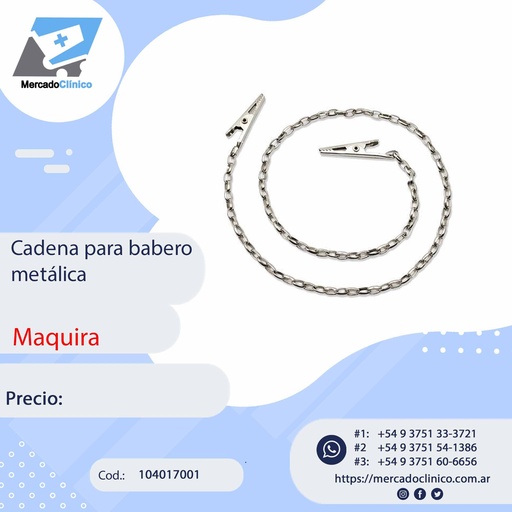 [104017001] Cadena para babero - metálica - MAQUIRA 