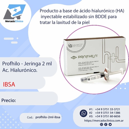 [profhilo-2ml-ibsa] Profhilo - 1 de Jeringa 2 ml Ac. Hialurónico - IBSA