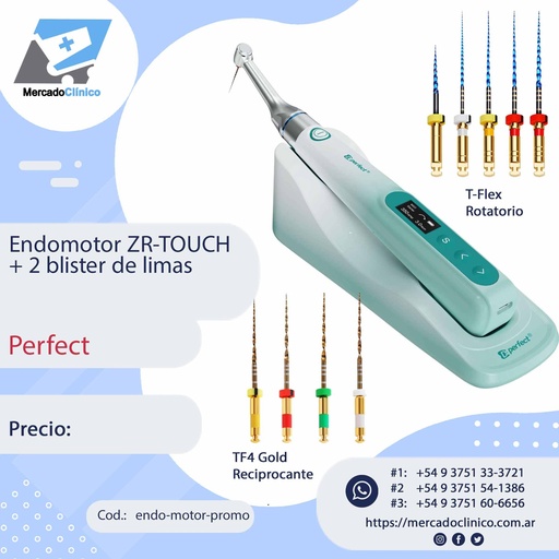 [endo-motor-promo] Endomotor ZR-TOUCH + 2 blíster de limas de regalo - Perfect