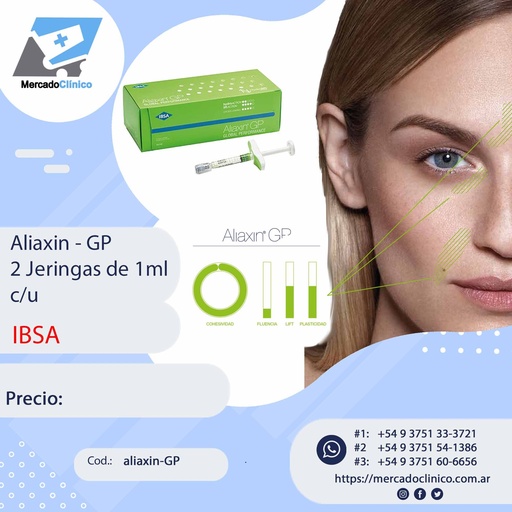 [aliaxin-GP] Aliaxin GP - 2 Jeringas de 1ml c/u - Ac. Hialurónico - IBSA