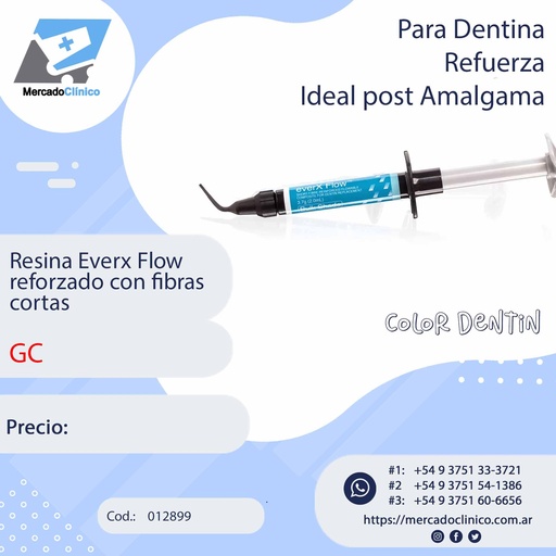 [012899] Resina Everx Flow   reforzado / Bulk - con fibras  cortas - 3,7 g - GC