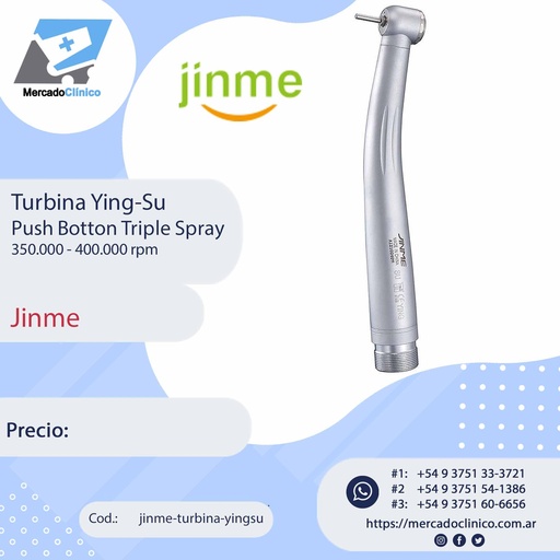 [jinme-turbina-yingsu] Turbina YING-SU - Push Button - Triple Spray - Jinme