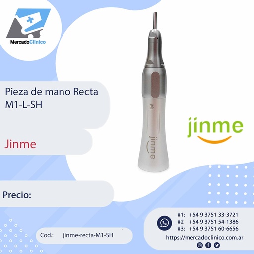 [jinme-recta-M1-SH] Pieza de mano Recta M1-L-SH - 1:1  - Jinme