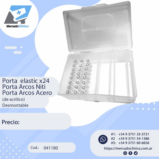 [041180] Porta elastic x24 Un + Porta Arcos Niti + Porta Arcos Acero (P-11)