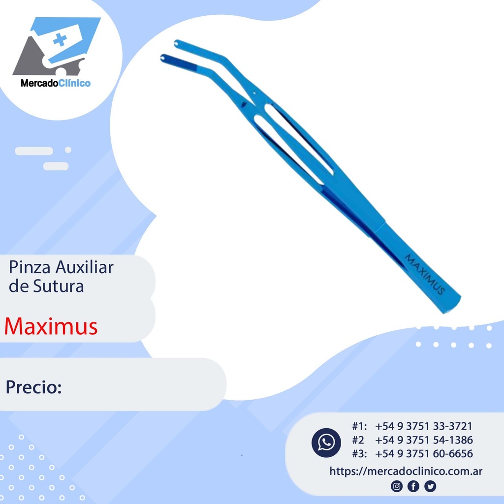 Pinza auxiliar de sutura - Titanio Maximus - 1023