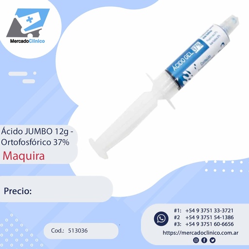 [jumbo1234] Ácido Fosfórico 37% - Jumbo -1 unidad c/12 gramos - MAQUIRA