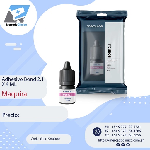 [10133001] Adhesivo Bond 2.1 x 4ml - MAQUIRA
