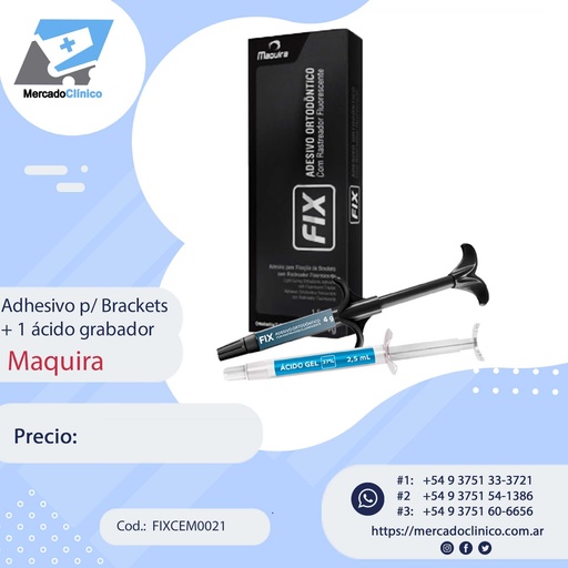 [FIXCEM0021] Cemento adhesivo para Brackets - FIX  - MAQUIRA