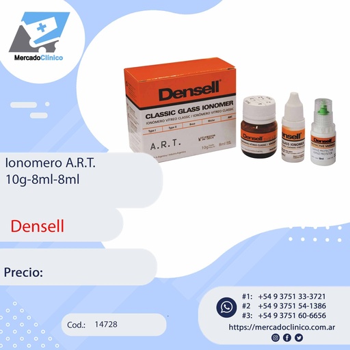 [14728] Ionomero A.R.T. 10g-8ml-8ml - Densell