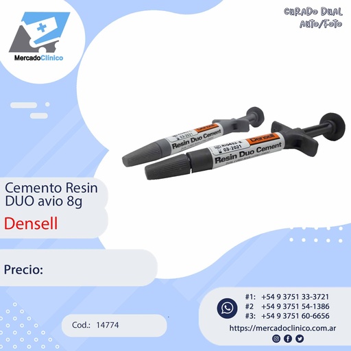 [14774] Cemento Resin DUO - avio 8g - Densell
