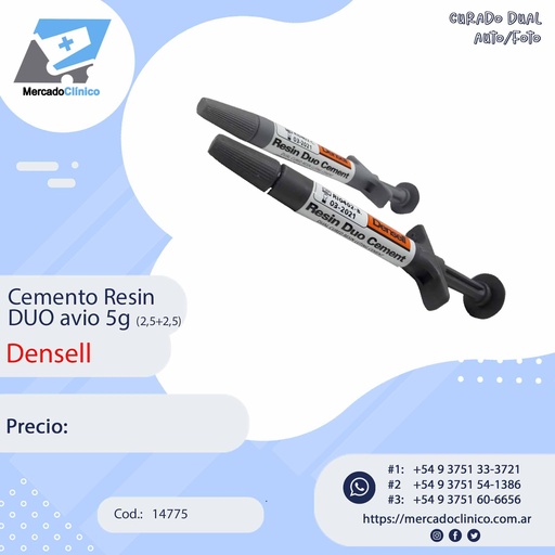 [14775] Cemento Resin DUO avio 5g (2,5+2,5)