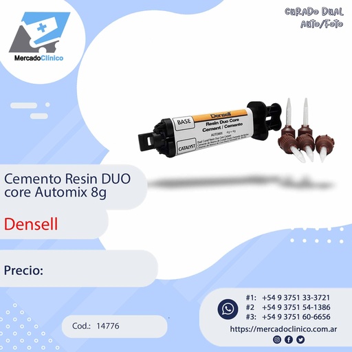 [14776] Cemento Resin DUO  core Automix 8g - Densell
