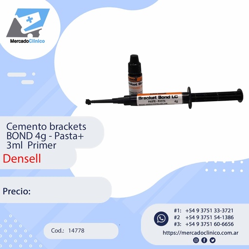 [1165] Cemento brackets BOND 4g - Pasta+ 3ml Primer - Densell