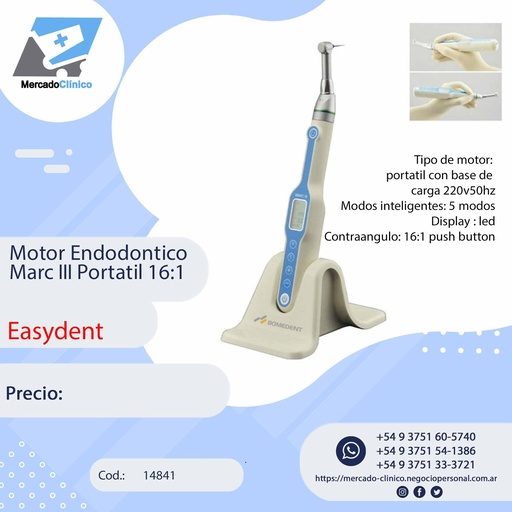 [14841] Motor Endodontico Marc III Portatil 16:1 - Easydent
