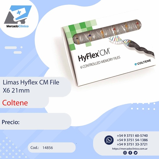 [14856] Limas HYFLEX CM file X6 21MM - COLTENE Mecanizada