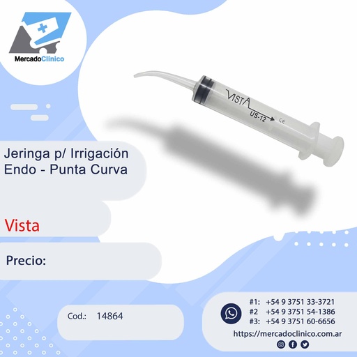 [14864] Jeringa p/ Irrigación Endo - Punta Curva - Vista