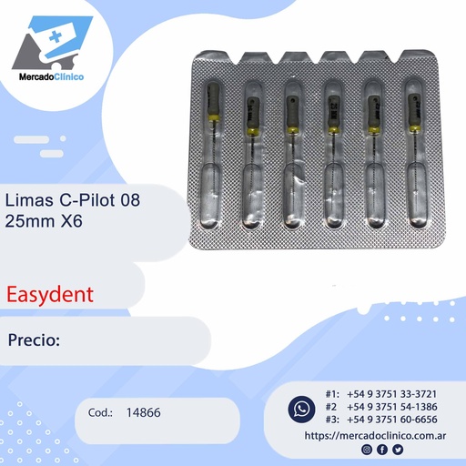 [14866] Limas C-Pilot 08 25mm X6 - Easydent