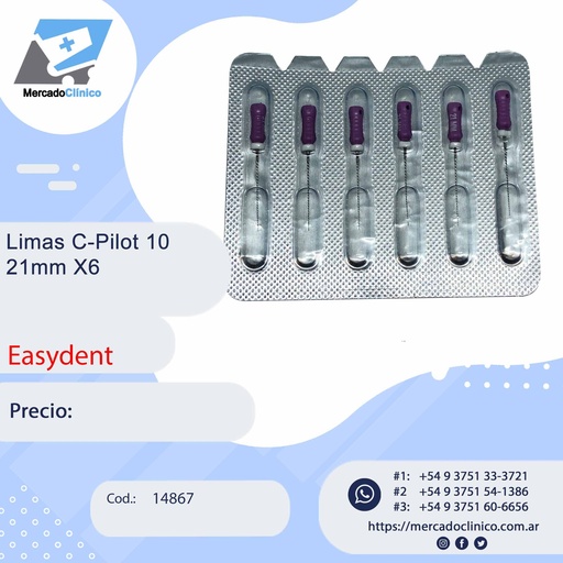 [14867] Limas C-Pilot 10 - 21mm X6 - Easydent