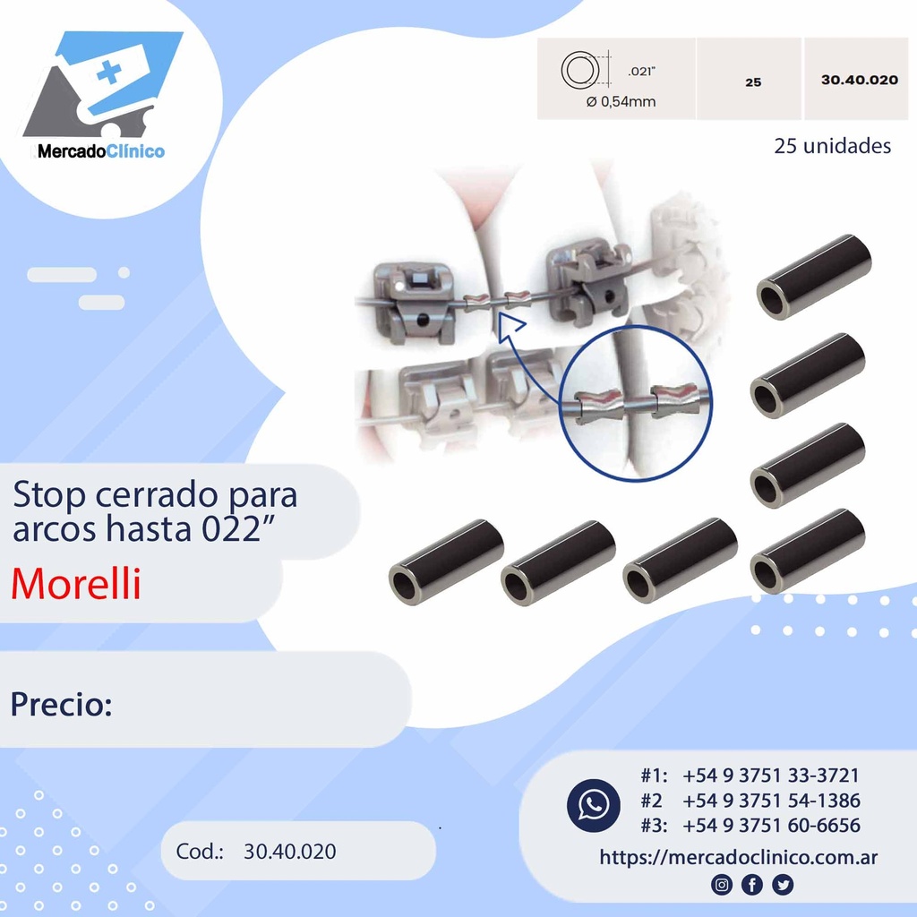 Stop CERRADO para arcos hasta 0,22 - Morelli