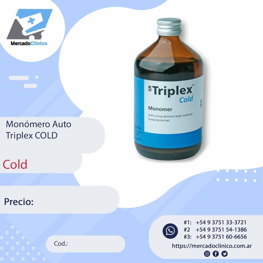 Monómero liquido Auto - Triplex Cold