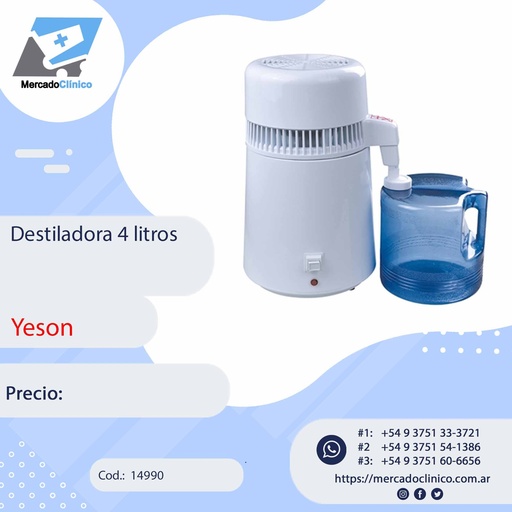 [14990] Destiladora / destilador de agua YS-Z500 4 litros - Yeson
