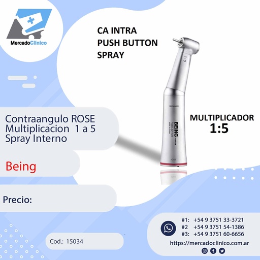 [15034] Contraangulo ROSE Multiplicacion 1a 5 Spray Interno -Being