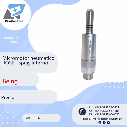 [15037] Micromotor neumatico ROSE - Spray interno - Being