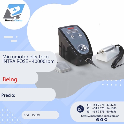[15039] Micromotor electrico  INTRA ROSE - 40000rpm - Being