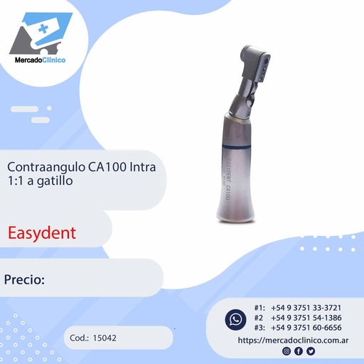 [15042] Contraangulo CA100 Intra 1:1 a gatillo - Easydent