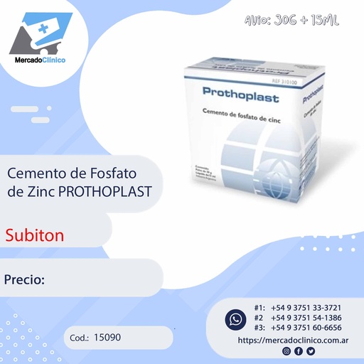 [15090] Cemento de Fosfato  de Zinc PROTHOPLAST - Subiton