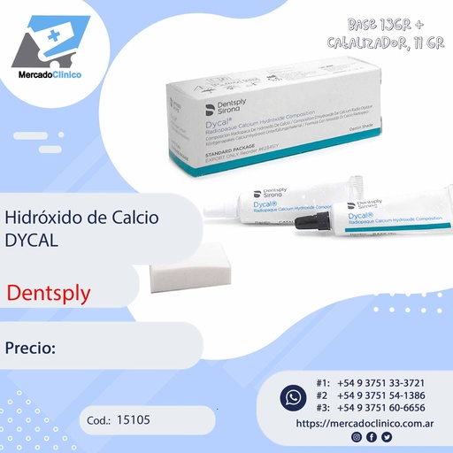 [15105] Hidroxido de calcio DYCAL (base13g-catalizador11g) - DENTSPLY SIRONA
