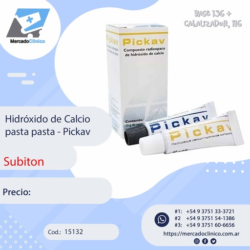 [15132] Hidroxido de calcio - Pasta / Pasta - Pickav - SUBITON