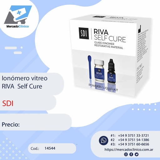 [14544] Ionomero de base para obturacion Self Cure - 15gr. RIVA - SDI