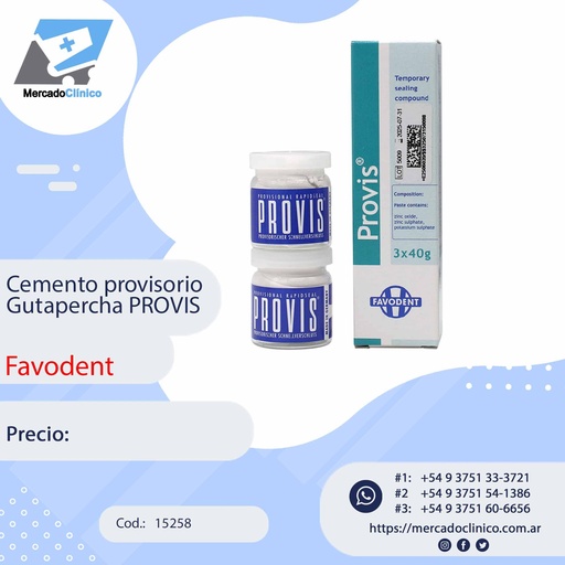 [15258] Cemento provisorio Gutapercha PROVIS - FAVODENT