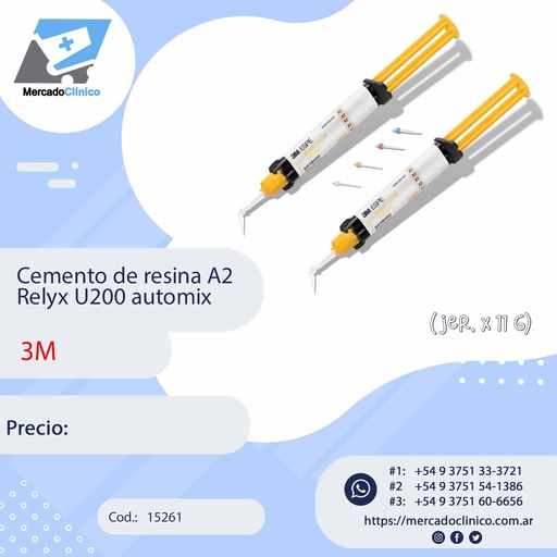 [15261] Cemento de resina Relyx U200 Automix - 3M