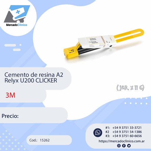 [15262] Cemento de resina A2  Relyx U200 CLICKER - 3M