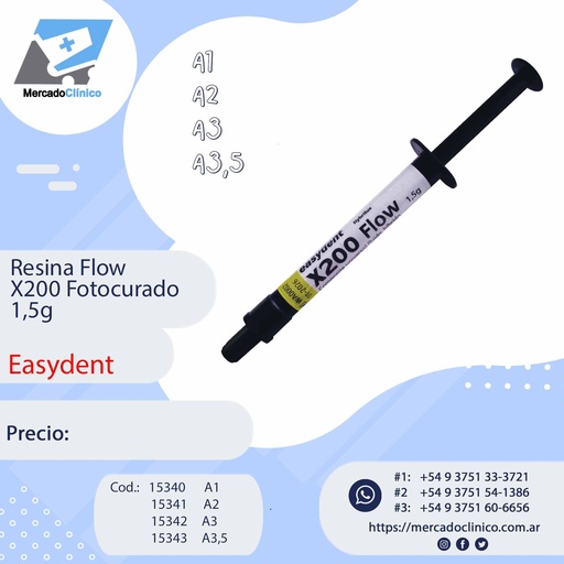 Resina Flow X200 - fotocurado 1,5g -Easydent
